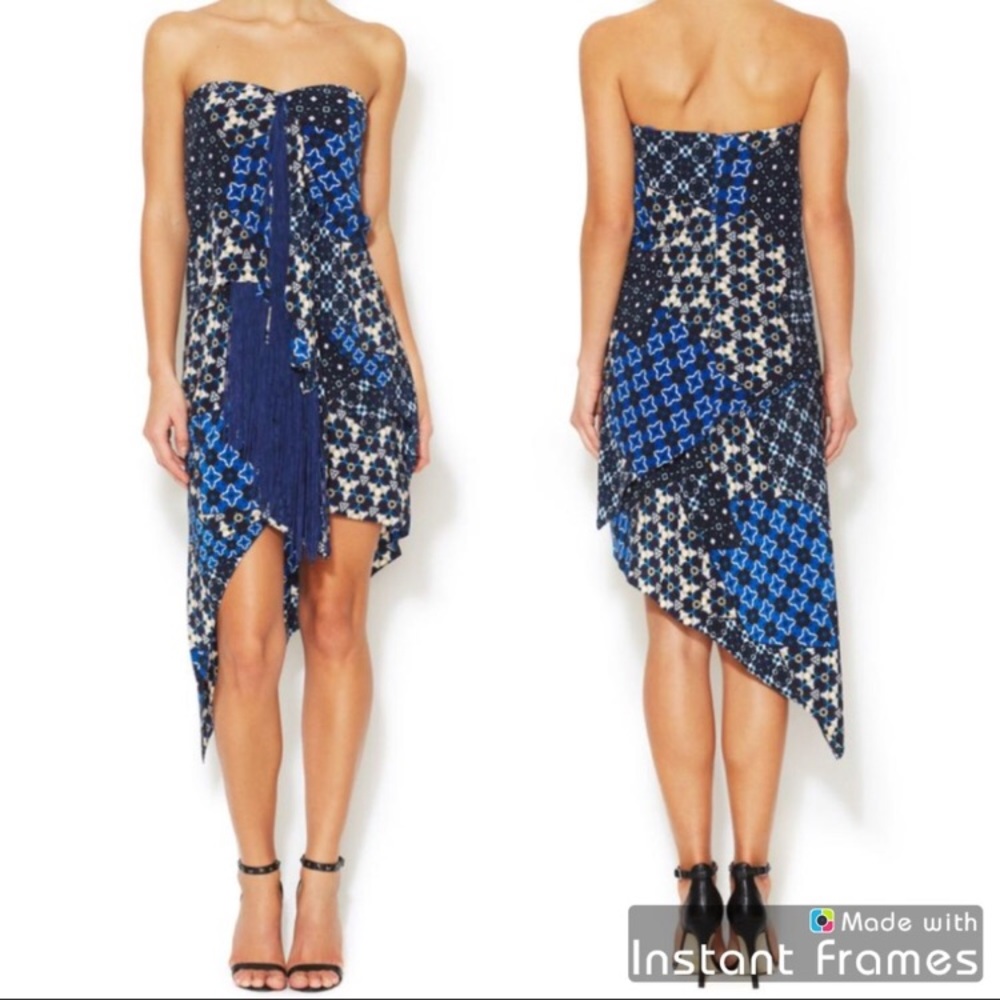 BCBG MaxAzria Strapless Silk Dress in Sz 8